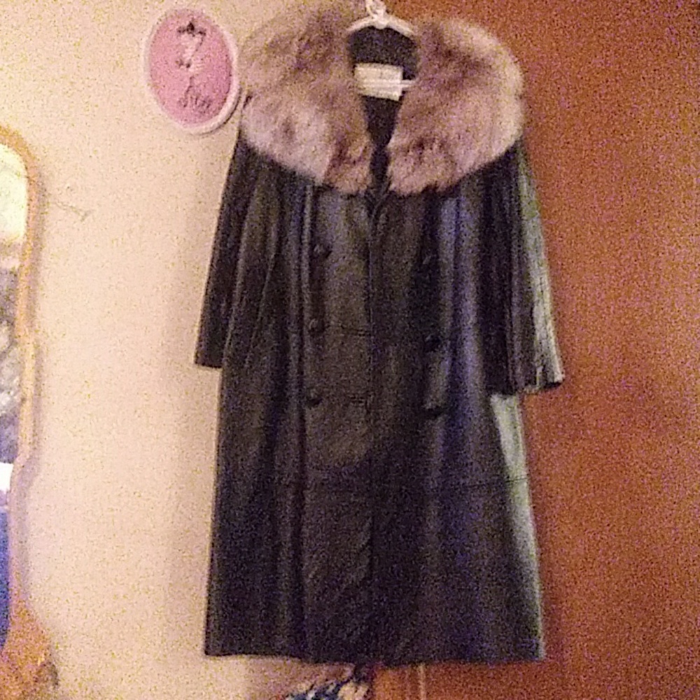 Leather coat